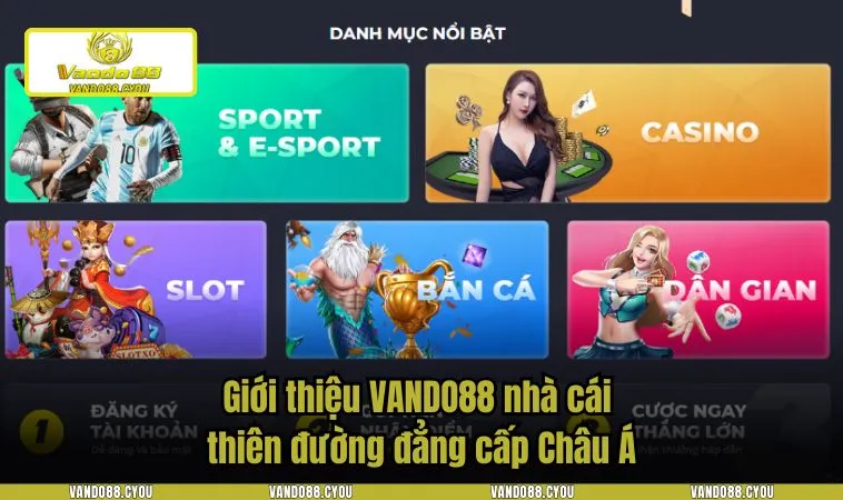 Giới thiệu VANDO88 nhà cái thiên đường đẳng cấp Châu Á