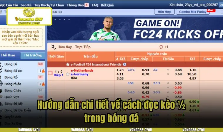 Hướng dẫn chi tiết về cách đọc kèo v trong bóng đá