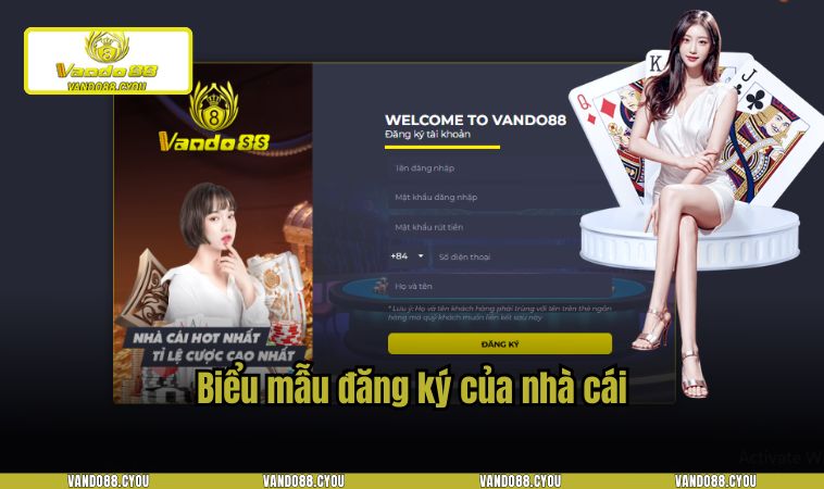 Biểu mẫu đăng ký của nhà cái